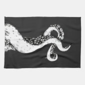 octopusarmen op zwarte theedoek (Horizontaal)