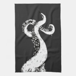 octopusarmen op zwarte theedoek