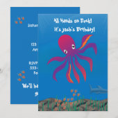 Octopusfeestje Kaart (Voorkant / Achterkant)