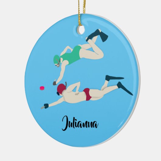 Octopush Keramisch Ornament (Links)