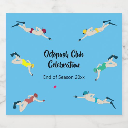 Octopush Sparkling Wijnetiket (Enkel label)