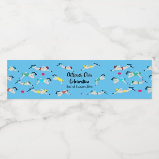 Octopush Waterfles Etiket (Enkel label)