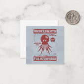 Octopuskleding Notitiekaartje (Voorkant / Achterkant in situ)
