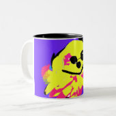 Octopusliefde tweekleurige koffiemok (Voorkant links)