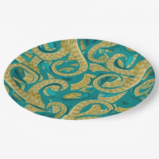 Octopuspapier Borden Papieren Bordje (Gekanteld)