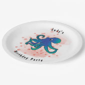 octopuspartij papieren bordje (Gekanteld)