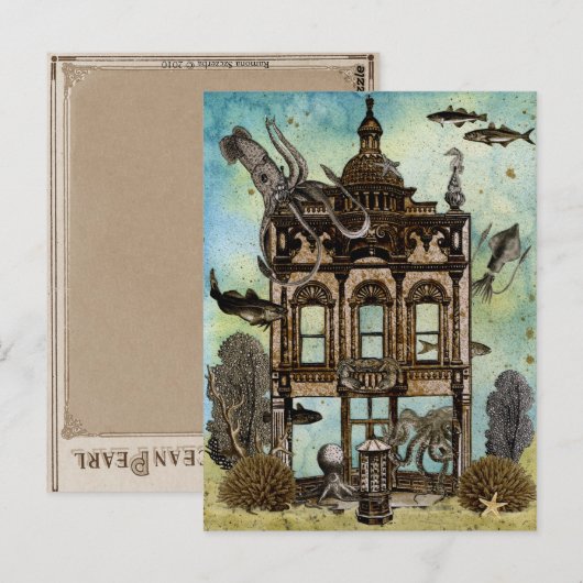 Octopus's House Ondersea Briefkaart (Voorkant / Achterkant)