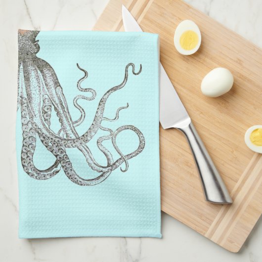 Octopusschets Theedoek (Quarter Fold)