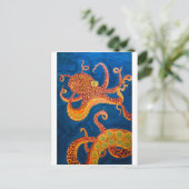 octopusschilderij briefkaart (Staand voorkant)