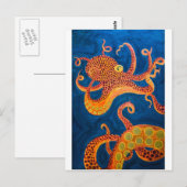 octopusschilderij briefkaart (Voorkant / Achterkant)