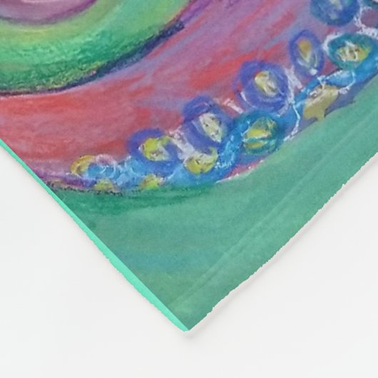 octopusschilderij fleece deken (Hoek)