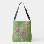 Octopussen voor aquatische kunst crossbody tas (Achterkant)