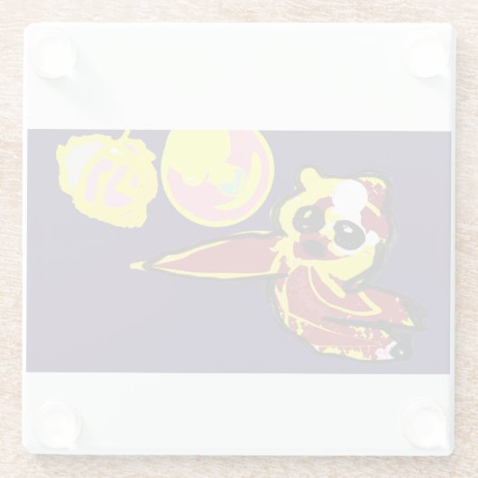 Octopusvreugde Glazen Onderzetter (Achterkant)