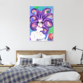 Octopusvrouw en Goudvis Canvasprint - Schilderij Canvas Afdruk (Insitu (Slaapkamer))