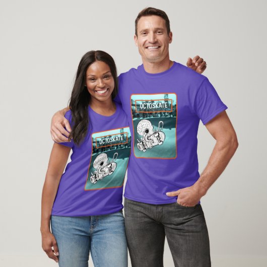 Octoskate 2 Skateboarding Octopus T-shirt (Unisex)