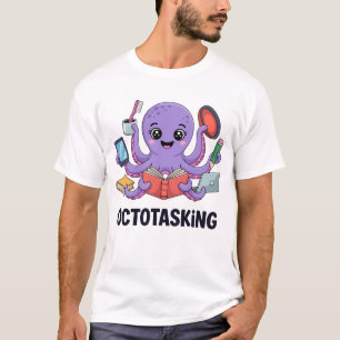 Octotasking Wezen in Multitask Modus T-shirt