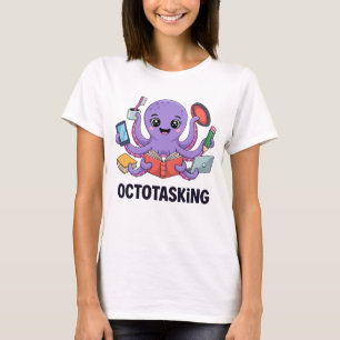 Octotasking Wezen in Multitask Modus T-shirt