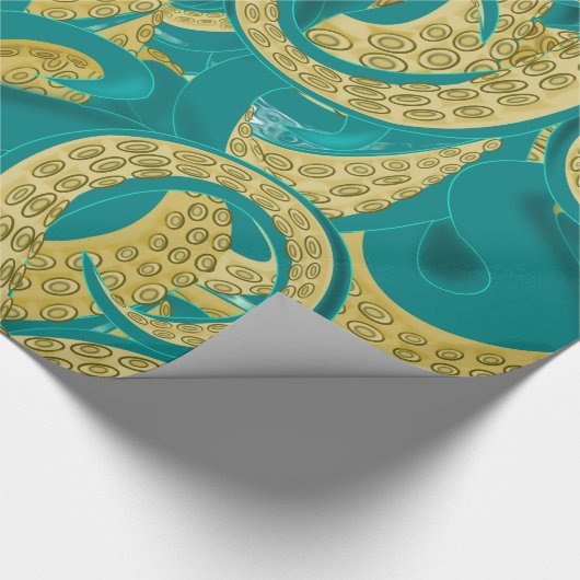 Octoupus Patroon Wrapping Papier (Hoek)