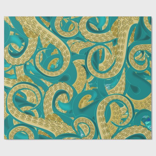 Octoupus Patroon Wrapping Papier (Vlak)