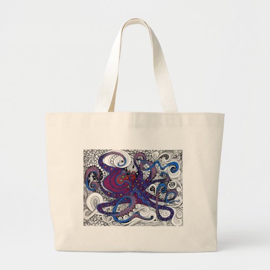 octpus! grote tote bag (Voorkant)
