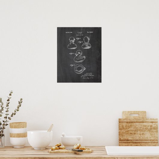 Octrooi op speelgoed eend poster (Keuken)