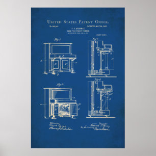Octrooi - Staande Piano - Poster