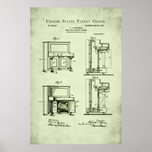 Octrooi - Staande Piano - Poster