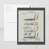 Octrooi voor vintage tabakspijp briefkaart (Voorkant / Achterkant)