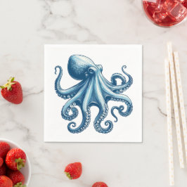 Octupus nautische papieren servetten