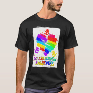 Oculair albinisme Bewustheid Draag Regenboog 2 T-shirt