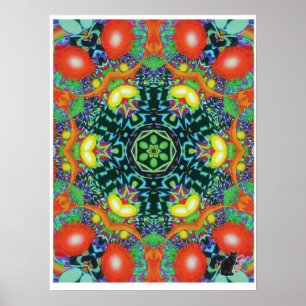 Oculair Kinesthetisch Collage Kaleidoscoop Poster