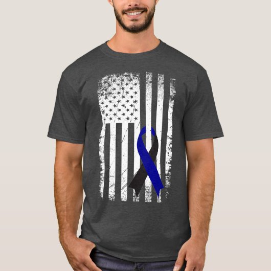 Oculair Melanoma Bewustheid Verstoord Amerikaans T-shirt (Voorkant)