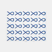 Oculair Melanoom bewustzijn Ribbon Fleece Blanken (Voorkant (Horizontaal))