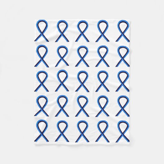 Oculair Melanoom bewustzijn Ribbon Fleece Blanken (Voorkant)
