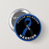 Oculaire Melanoma Warrior Ribbon Black Button (Voorkant /achterkant)