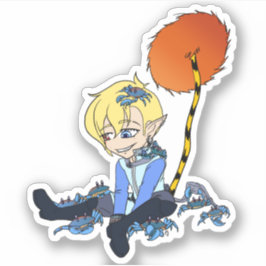 Oculaire Orale Verjaardagskrabben Sticker
