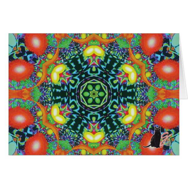 Ocular Kaleidoscope Wenskaart (Voorkant Horizontaal)