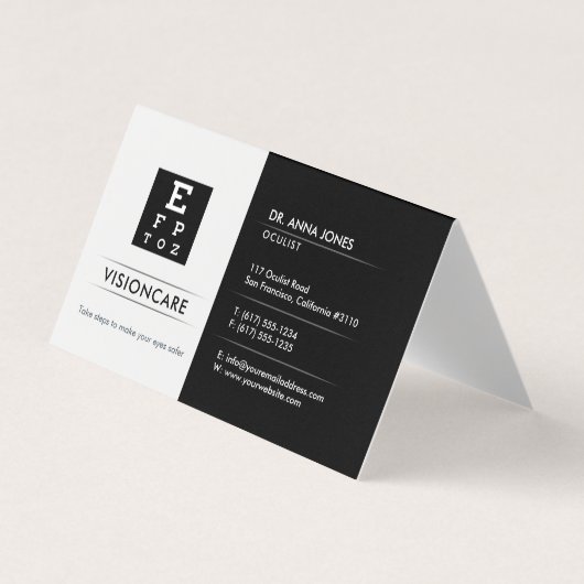 Oculist | Optican Visitekaartje (Voorkant)