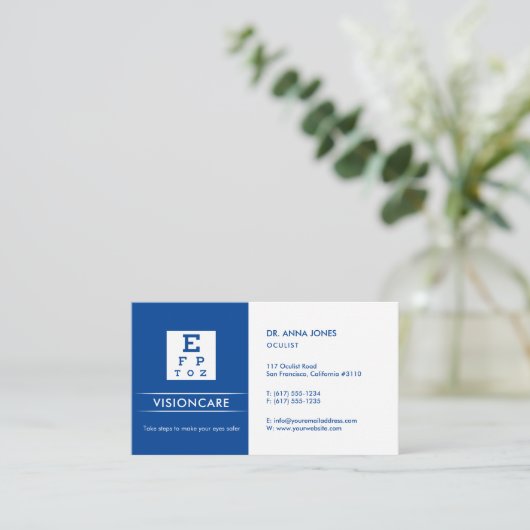 Oculist | Optican Visitekaartje (Staand voorkant)