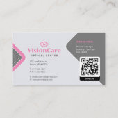 oculist | Optisch centrum Visitekaartje (Achterkant)