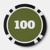 OD groene aangepaste casino pokerfiches Poker Chips (Achterkant)