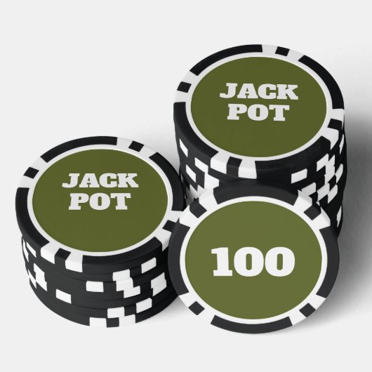 OD groene aangepaste casino pokerfiches Poker Chips (Opstapeling)