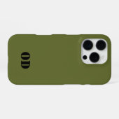OD groene aangepaste monogram gepersonaliseerd iPhone Hoesje (Achterkant horizontaal)
