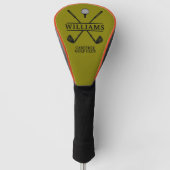 OD Groene Golfclub Speler Naam Golf Head Cover (Voorkant)