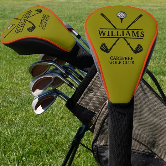 OD Groene Golfclub Speler Naam Golf Head Cover