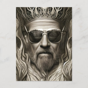 Od Rockers zullen nooit Surreal Fantasy Art sterve Briefkaart