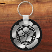 Oda Clan Kamon Silver Chrome Sleutelhanger (Voorkant)