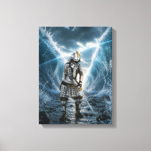 Oda Nobunaga Samurai Harnas Water 12x16 Canvas Afdruk