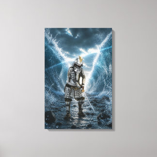 Oda Nobunaga Samurai-pantser Water 16x24 Canvas Afdruk