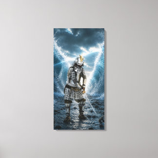 Oda Nobunaga Samurai-pantser Water 16x32 Canvas Afdruk